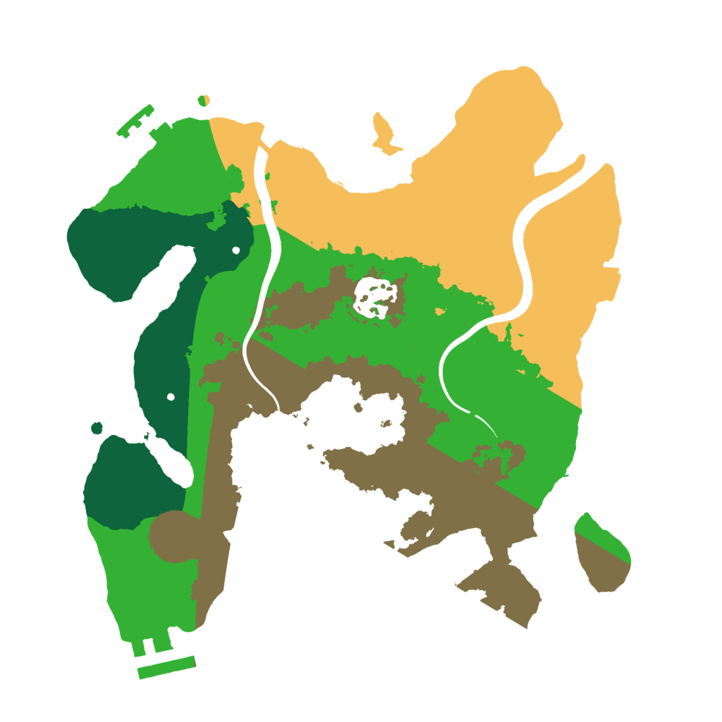 Biome Rust Map: Procedural Map, Size: 2500, Seed: 675264172