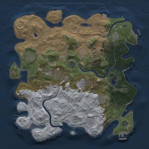 Thumbnail Rust Map: Procedural Map, Size: 4000, Seed: 1064432534, 19 Monuments