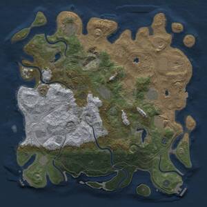Thumbnail Rust Map: Procedural Map, Size: 4500, Seed: 1482284040, 17 Monuments