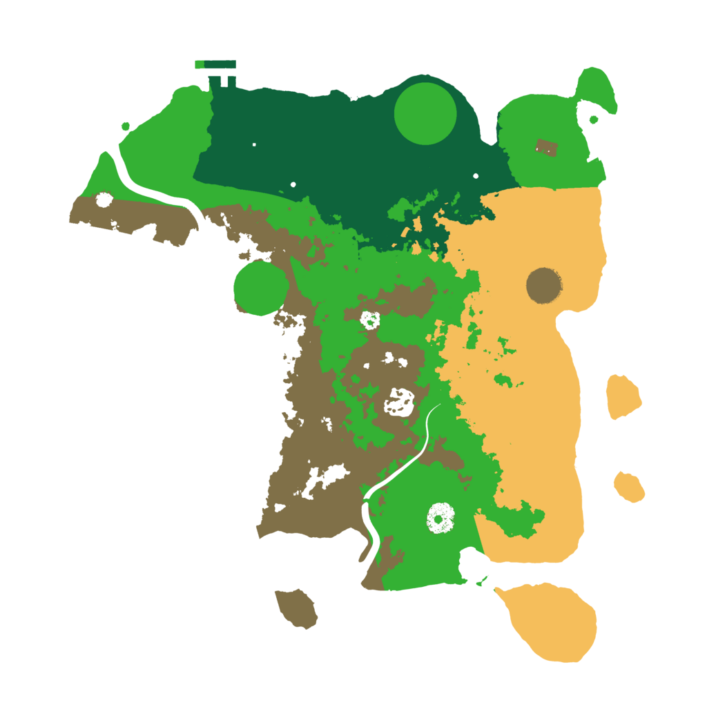 Biome Rust Map: Procedural Map, Size: 3500, Seed: 536306686