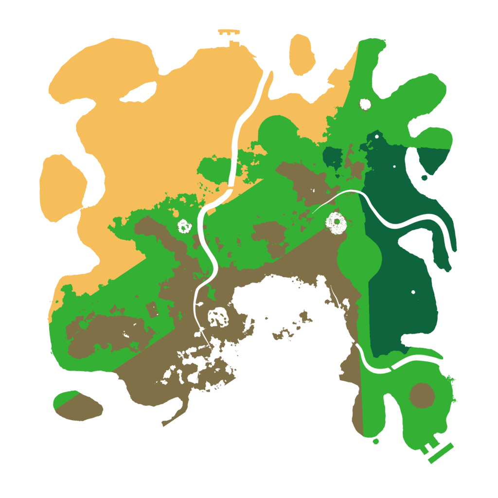 Biome Rust Map: Procedural Map, Size: 3500, Seed: 1931764715