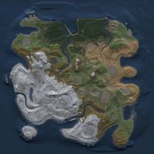 Thumbnail Rust Map: Procedural Map, Size: 3500, Seed: 782653106, 18 Monuments