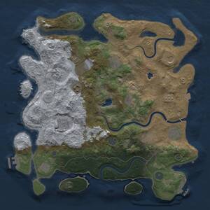 Thumbnail Rust Map: Procedural Map, Size: 4000, Seed: 17215518, 19 Monuments