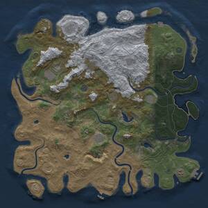 Thumbnail Rust Map: Procedural Map, Size: 4900, Seed: 269879688, 19 Monuments