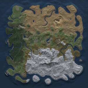 Thumbnail Rust Map: Procedural Map, Size: 5000, Seed: 77803, 19 Monuments