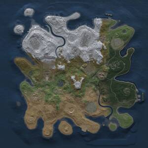Thumbnail Rust Map: Procedural Map, Size: 3500, Seed: 398745891, 17 Monuments