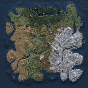 Thumbnail Rust Map: Procedural Map, Size: 4250, Seed: 74109330, 19 Monuments