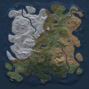 Thumbnail Rust Map: Procedural Map, Size: 4500, Seed: 514698408, 18 Monuments