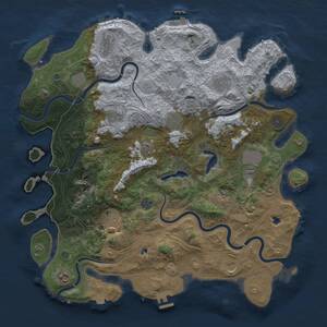 Thumbnail Rust Map: Procedural Map, Size: 4500, Seed: 1395388829, 19 Monuments