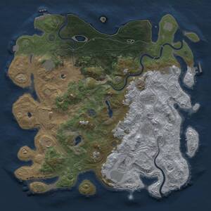 Thumbnail Rust Map: Procedural Map, Size: 4500, Seed: 720730683, 19 Monuments