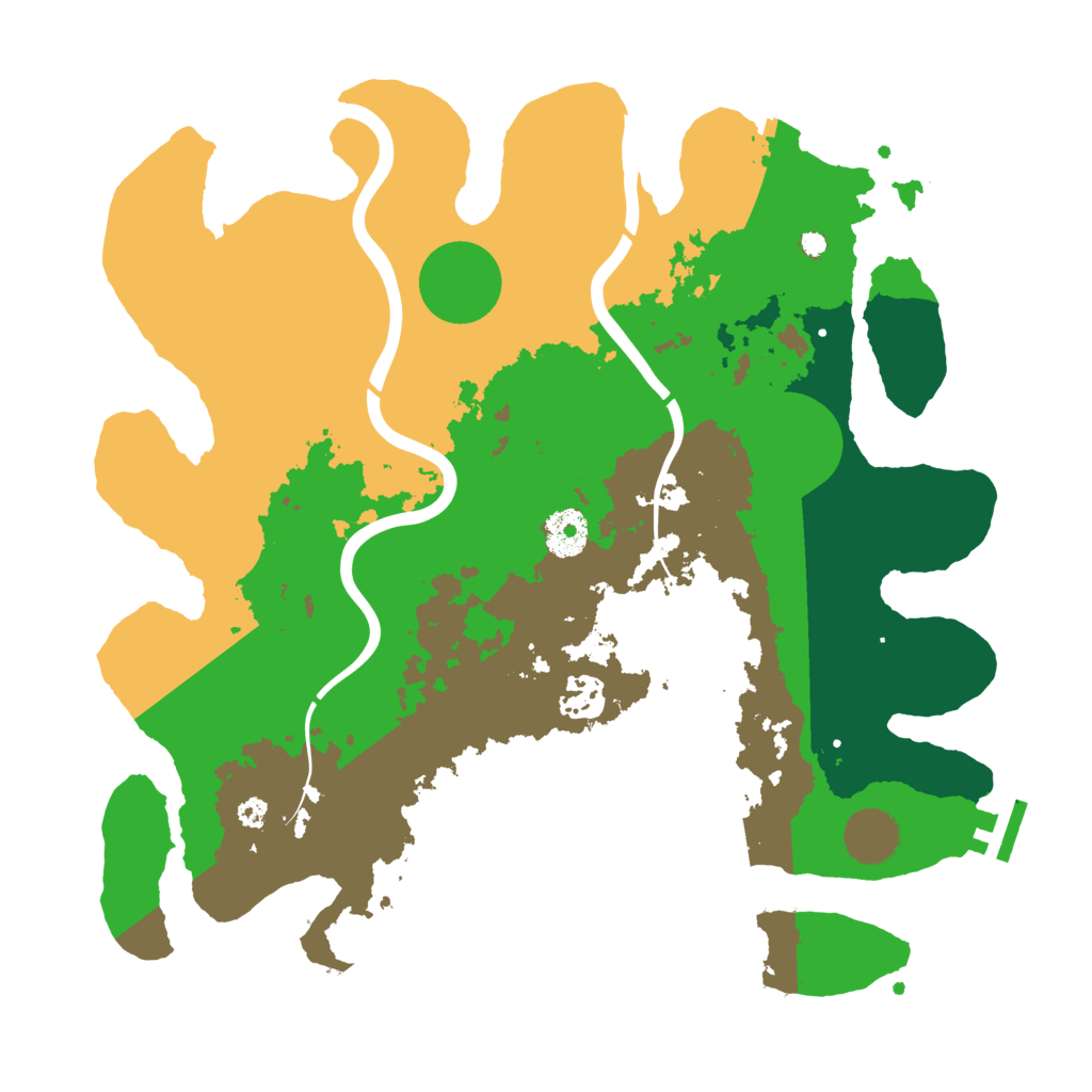 Biome Rust Map: Procedural Map, Size: 3500, Seed: 1223917190