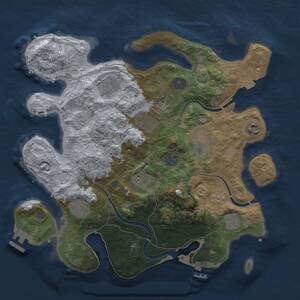 Thumbnail Rust Map: Procedural Map, Size: 3500, Seed: 252407900, 16 Monuments