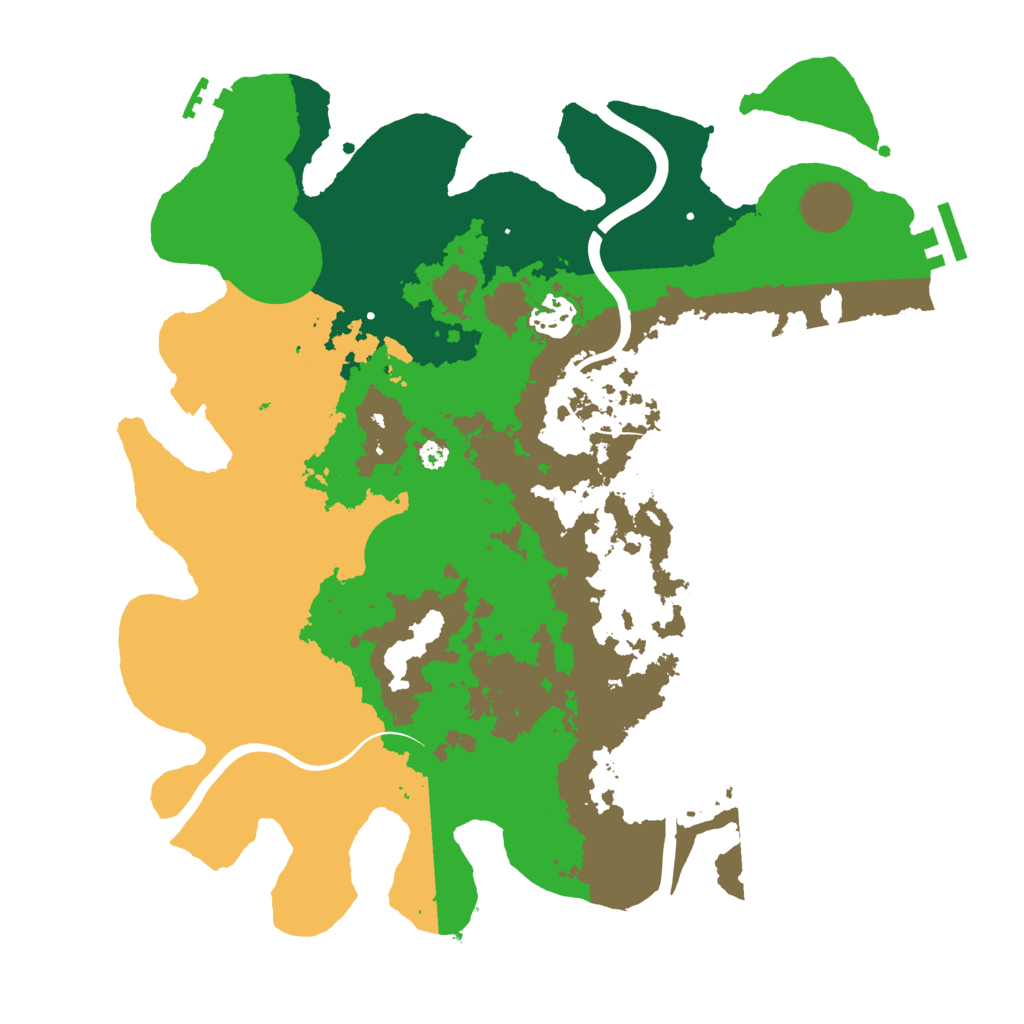 Biome Rust Map: Procedural Map, Size: 3500, Seed: 485208350