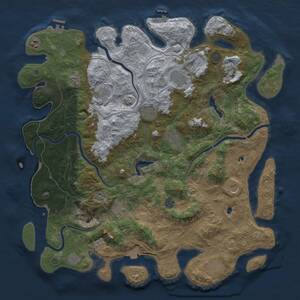 Thumbnail Rust Map: Procedural Map, Size: 4800, Seed: 490385553, 19 Monuments