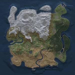Thumbnail Rust Map: Procedural Map, Size: 3700, Seed: 2129978215, 19 Monuments