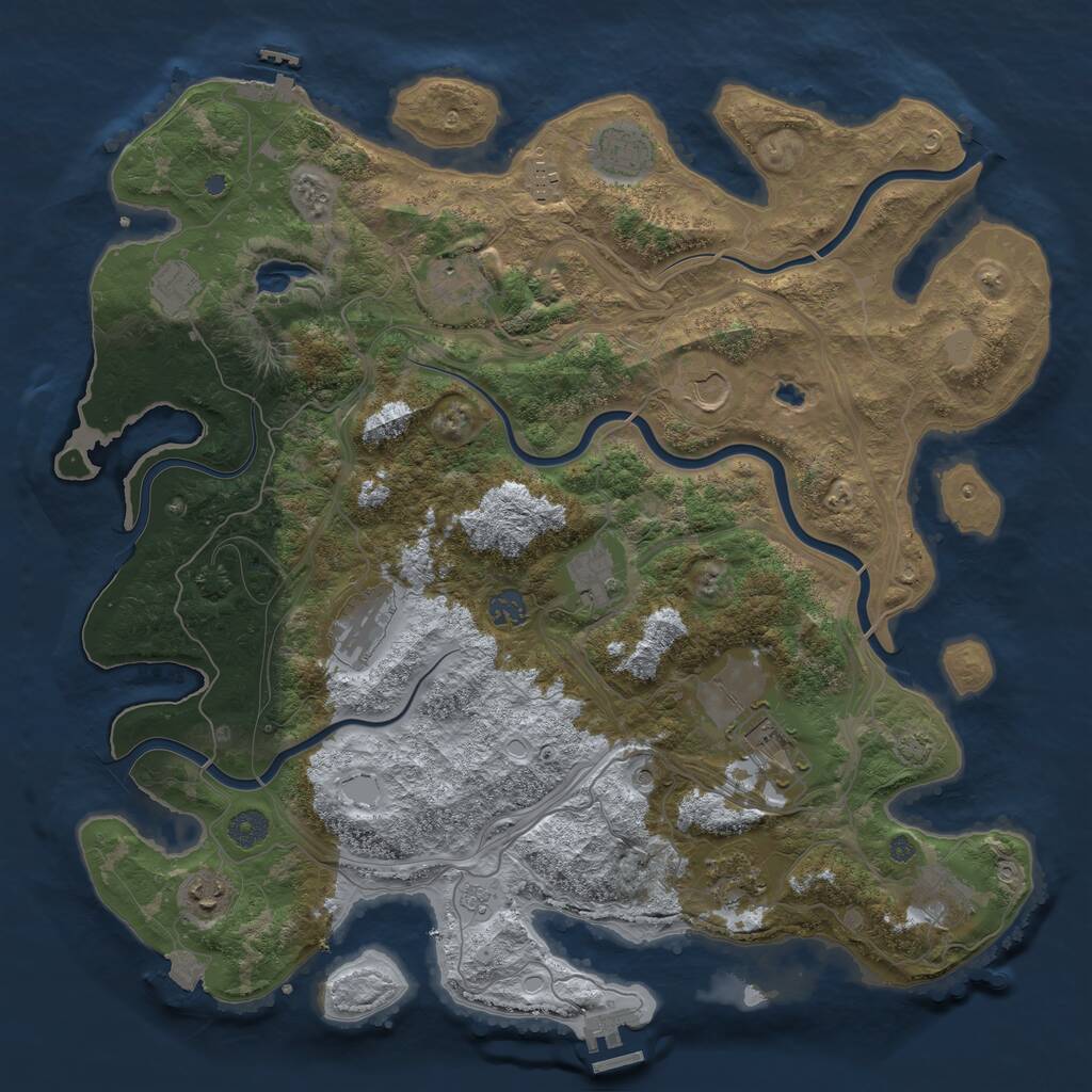 Rust Map: Procedural Map, Size: 4250, Seed: 1862266783, 19 Monuments