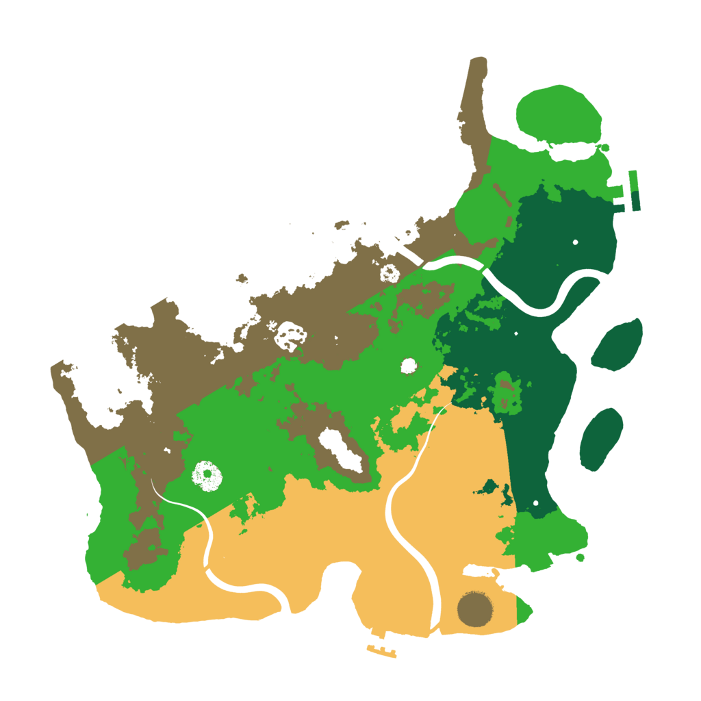 Biome Rust Map: Procedural Map, Size: 3500, Seed: 18832255