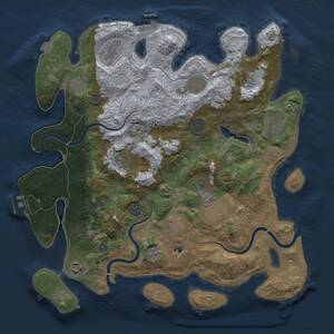 Thumbnail Rust Map: Procedural Map, Size: 4000, Seed: 1029610626, 18 Monuments