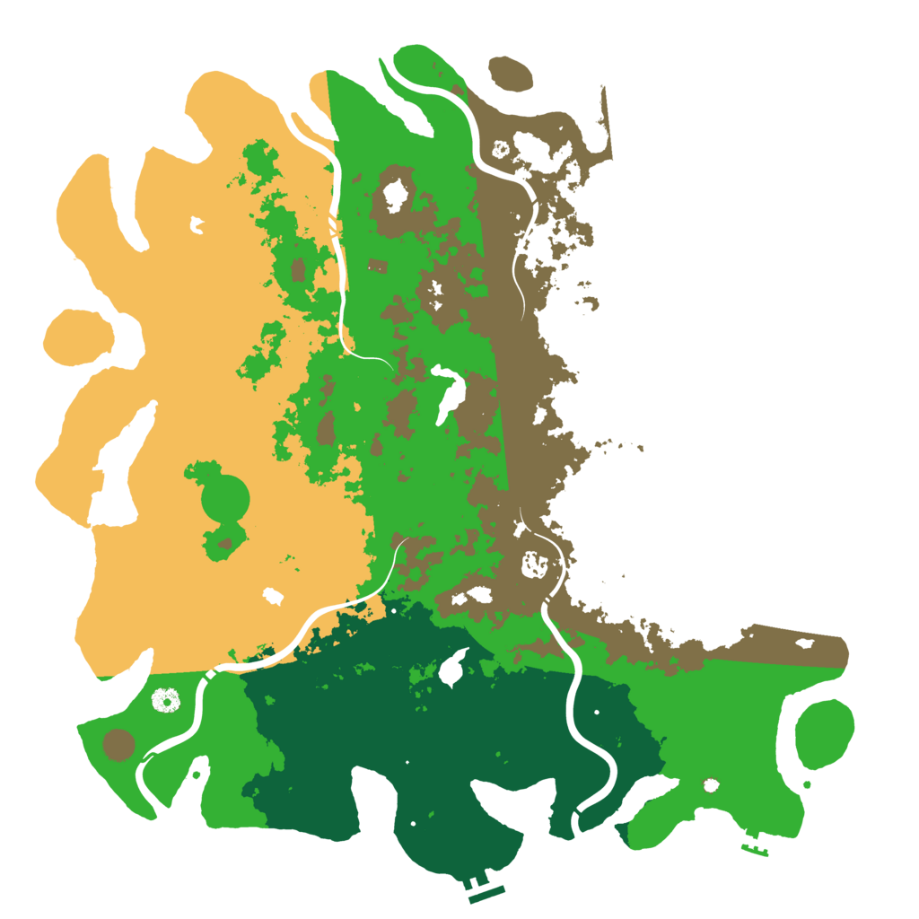 Biome Rust Map: Procedural Map, Size: 5000, Seed: 582616491
