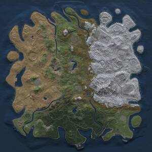 Thumbnail Rust Map: Procedural Map, Size: 5000, Seed: 582616491, 17 Monuments