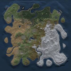 Thumbnail Rust Map: Procedural Map, Size: 4000, Seed: 1790985730, 18 Monuments