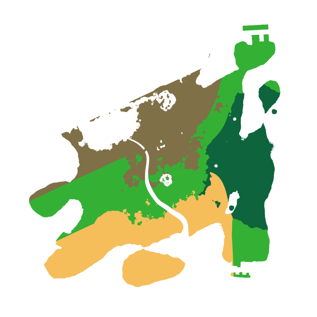 Biome Rust Map: Procedural Map, Size: 2500, Seed: 1167777504