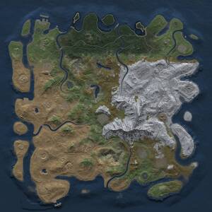 Thumbnail Rust Map: Procedural Map, Size: 5000, Seed: 321990952, 19 Monuments