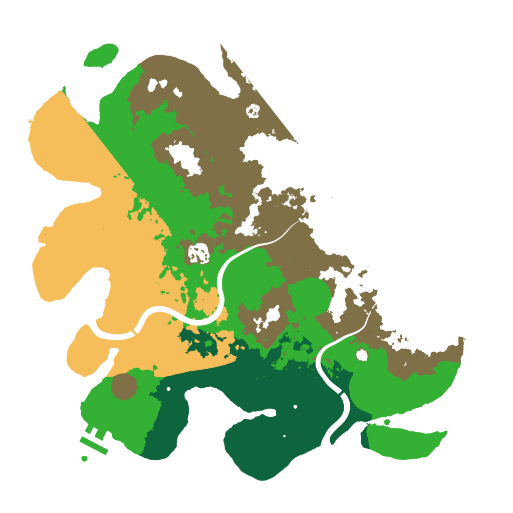 Biome Rust Map: Procedural Map, Size: 3500, Seed: 269892758