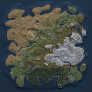 Thumbnail Rust Map: Procedural Map, Size: 4500, Seed: 1116189609, 19 Monuments