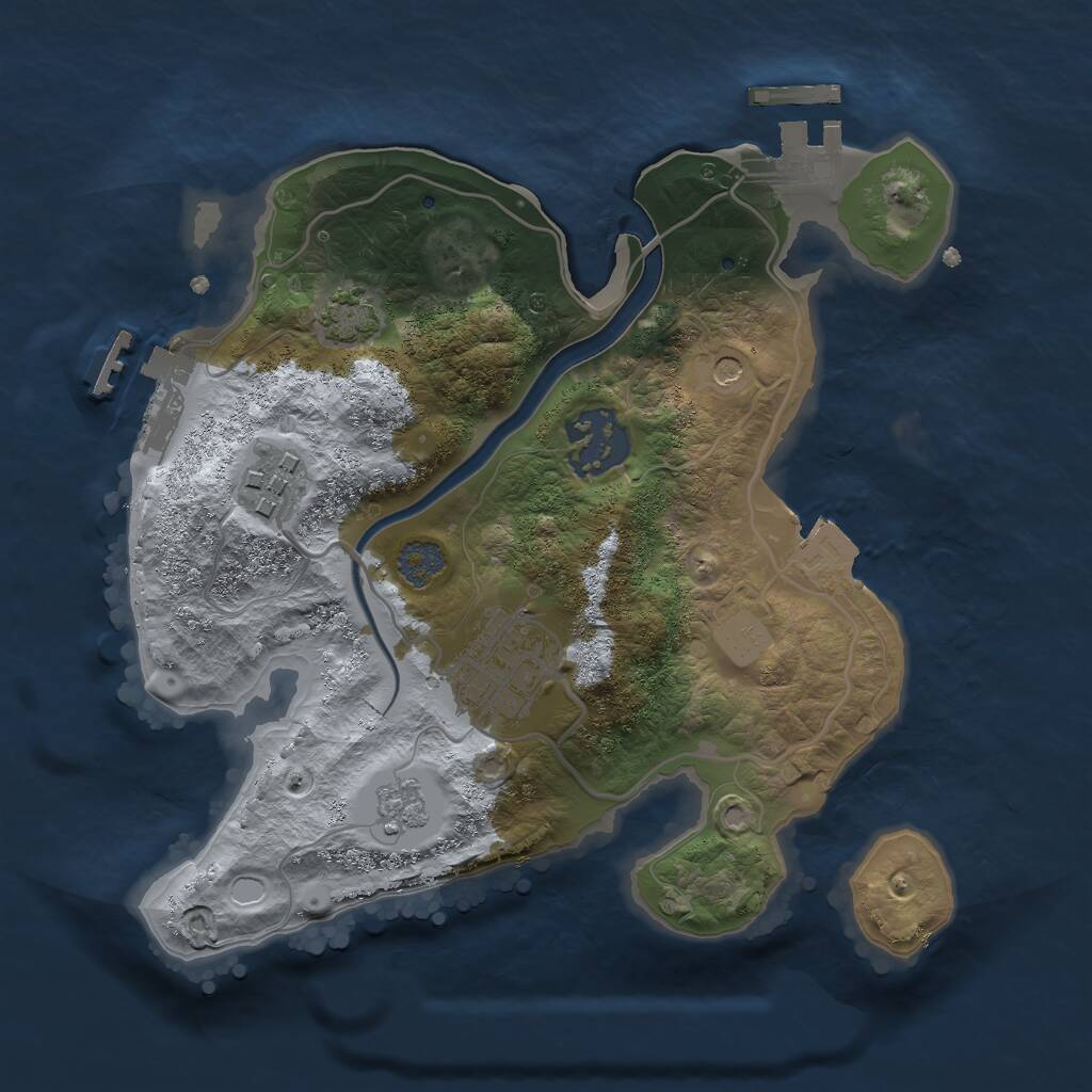 Rust Map: Procedural Map, Size: 2400, Seed: 1872824040, 11 Monuments
