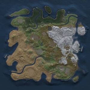 Thumbnail Rust Map: Procedural Map, Size: 3750, Seed: 1251747835, 19 Monuments