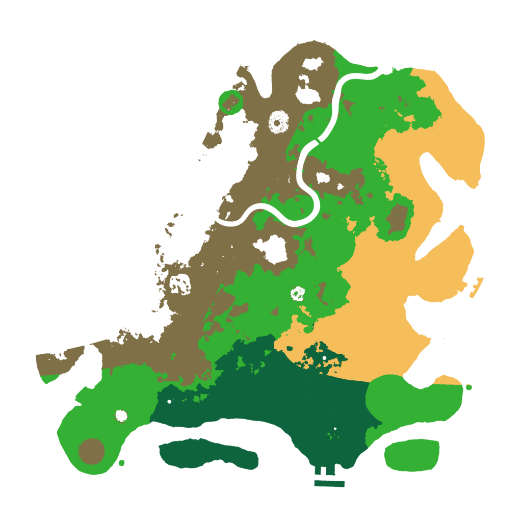 Biome Rust Map: Procedural Map, Size: 3500, Seed: 833938114