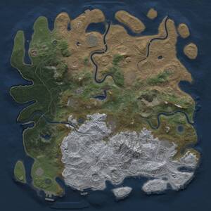 Thumbnail Rust Map: Procedural Map, Size: 5000, Seed: 763153, 19 Monuments