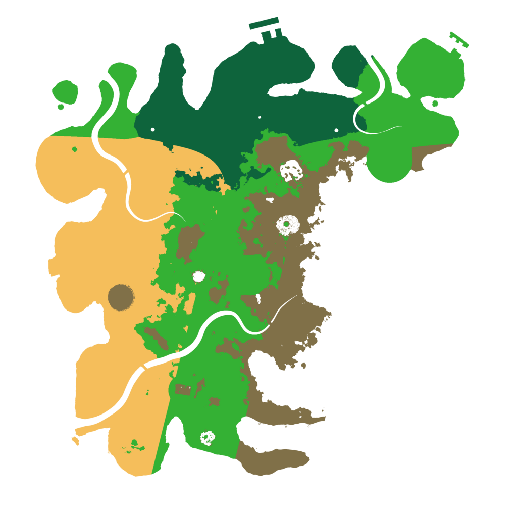 Biome Rust Map: Procedural Map, Size: 3500, Seed: 77258002