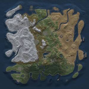 Thumbnail Rust Map: Procedural Map, Size: 4250, Seed: 332655105, 19 Monuments