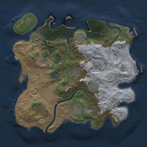 Thumbnail Rust Map: Procedural Map, Size: 3500, Seed: 39737, 17 Monuments