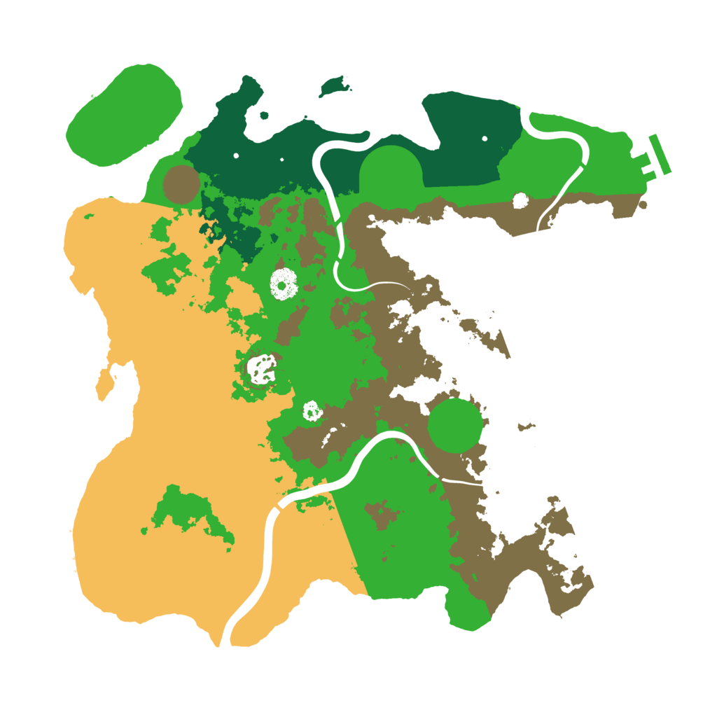 Biome Rust Map: Procedural Map, Size: 3500, Seed: 39737