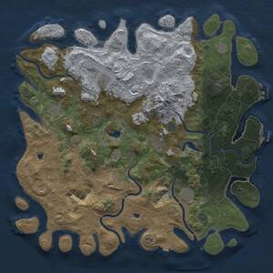 Thumbnail Rust Map: Procedural Map, Size: 5000, Seed: 778702, 19 Monuments