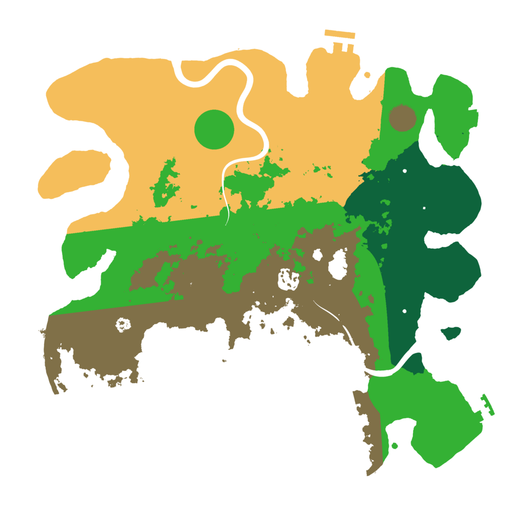 Biome Rust Map: Procedural Map, Size: 3500, Seed: 1752439757