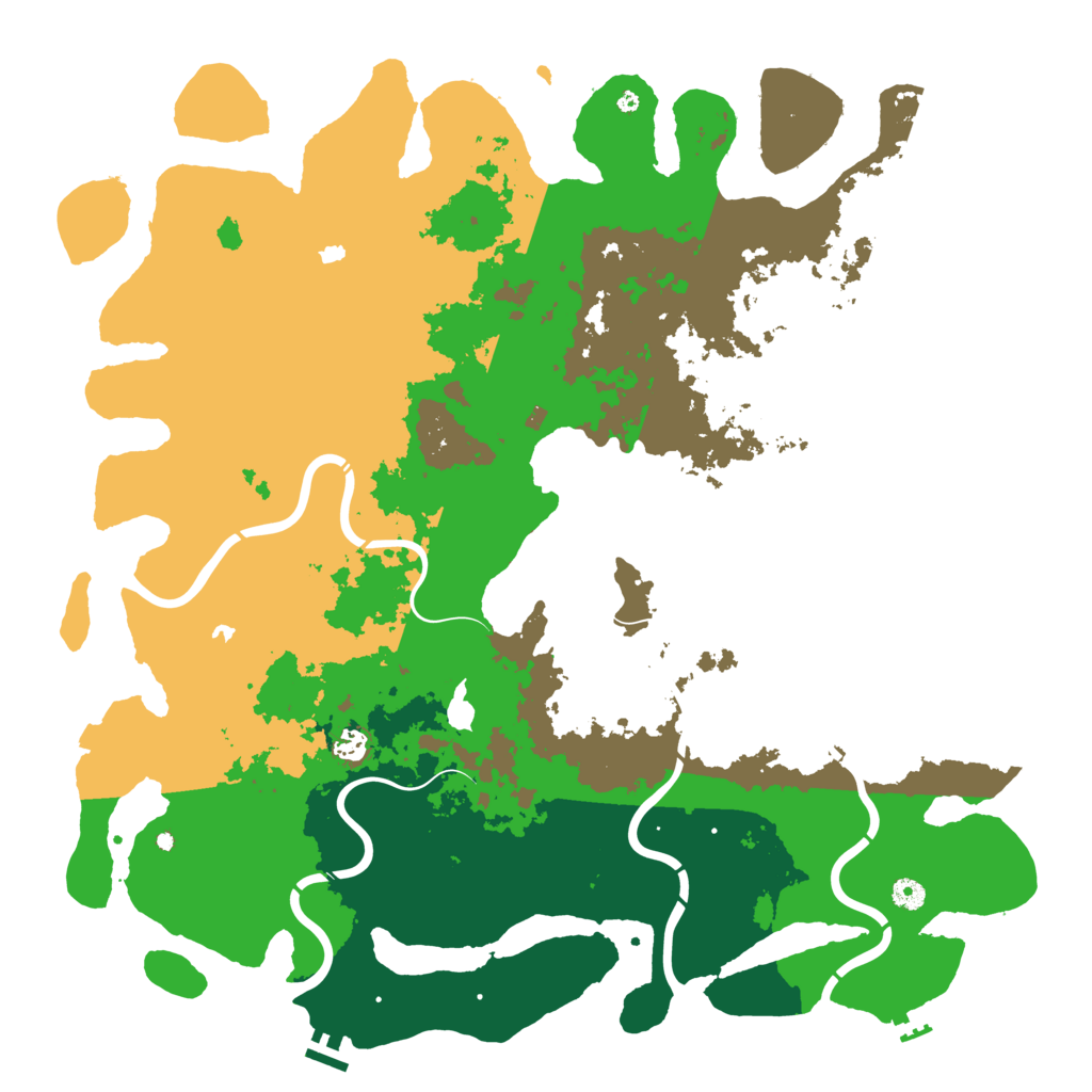 Biome Rust Map: Procedural Map, Size: 5000, Seed: 88135129