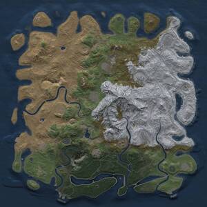 Thumbnail Rust Map: Procedural Map, Size: 5000, Seed: 88135129, 19 Monuments