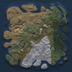 Thumbnail Rust Map: Procedural Map, Size: 4500, Seed: 398877, 19 Monuments