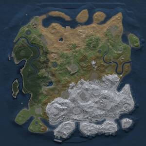 Thumbnail Rust Map: Procedural Map, Size: 4000, Seed: 461791797, 18 Monuments