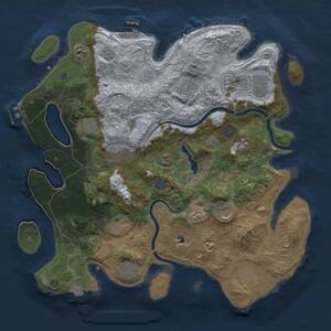 Thumbnail Rust Map: Procedural Map, Size: 4000, Seed: 481606, 17 Monuments