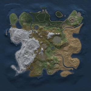 Thumbnail Rust Map: Procedural Map, Size: 3000, Seed: 646642074, 12 Monuments