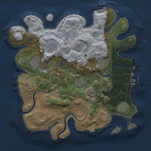 Thumbnail Rust Map: Procedural Map, Size: 3517, Seed: 13698755, 18 Monuments