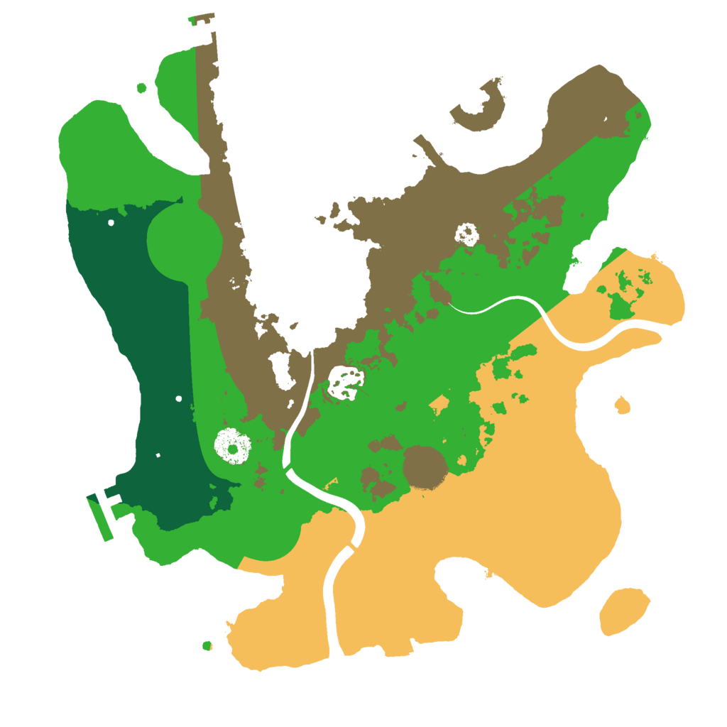 Biome Rust Map: Procedural Map, Size: 3000, Seed: 564892