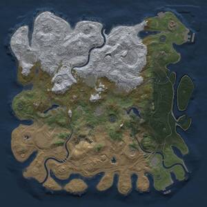 Thumbnail Rust Map: Procedural Map, Size: 4500, Seed: 79262, 19 Monuments