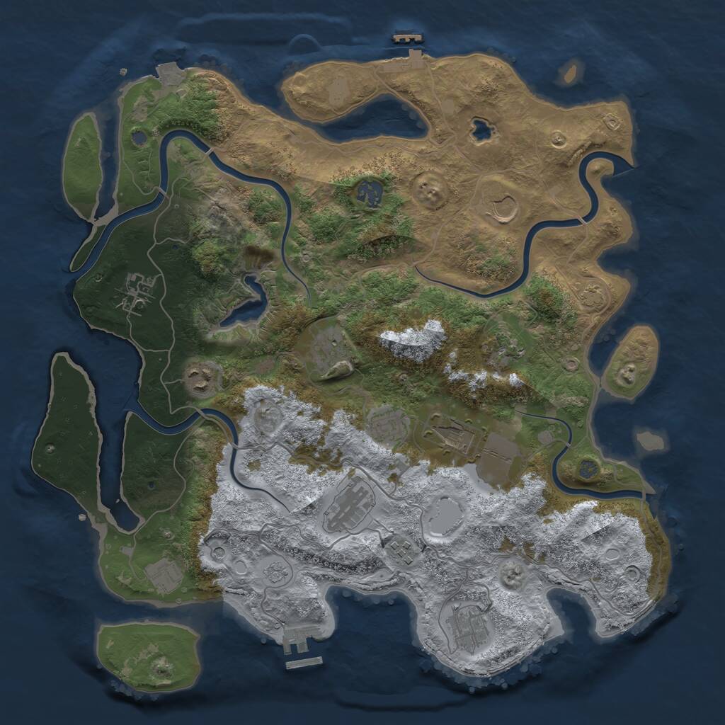 Water Map Procedural Map :: Rust Map :: Just-Wiped