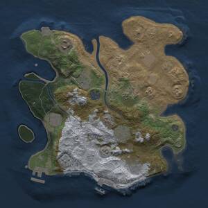 Thumbnail Rust Map: Procedural Map, Size: 3000, Seed: 622761717, 16 Monuments